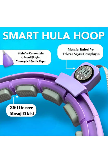 Smart Hulahoop Ayarlanabilir, Düşmeyen, Kalori Sayarlı Fitness Hula Hoop