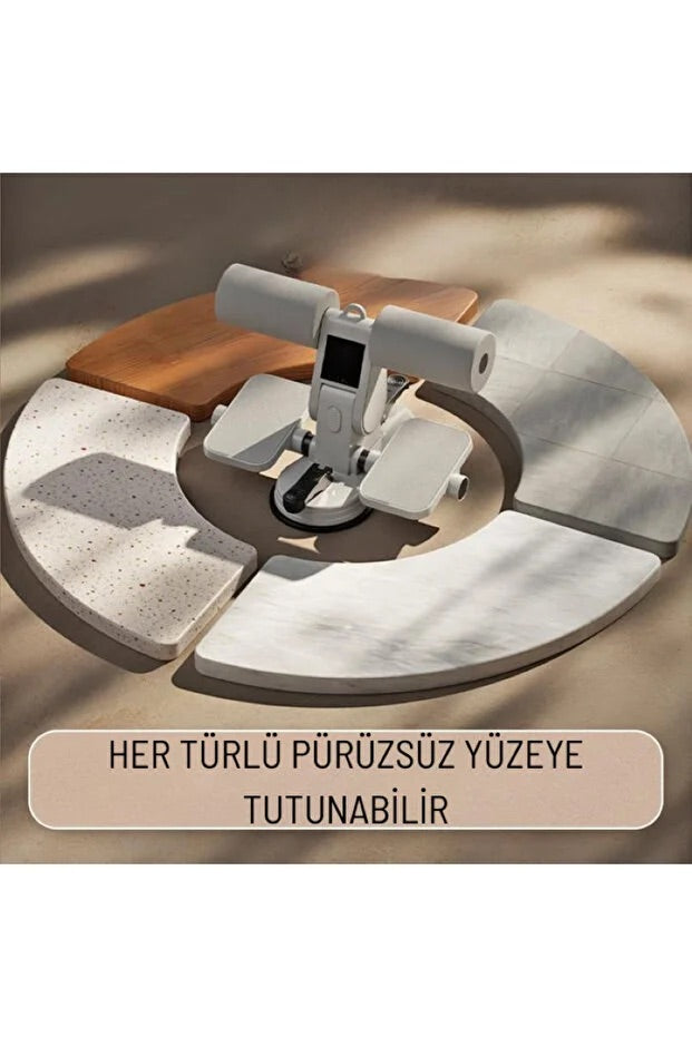 Çift Vantuzlu Sayaçlı Mekik Çekme Spor Aleti Karın Egzersizi Mekik Aleti