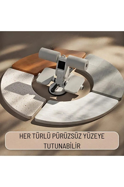 Çift Vantuzlu Sayaçlı Mekik Çekme Spor Aleti Karın Egzersizi Mekik Aleti