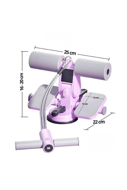 Çift Vantuzlu Sayaçlı Mekik Çekme Spor Aleti Karın Egzersizi Mekik Aleti