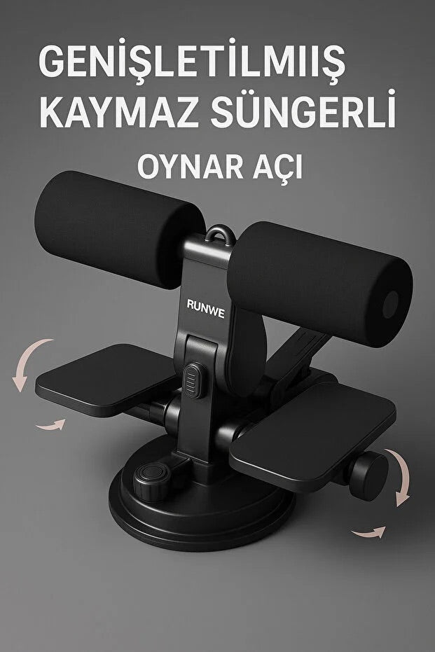 Çift Vantuzlu Sayaçlı Mekik Çekme Spor Aleti Karın Egzersizi Mekik Aleti